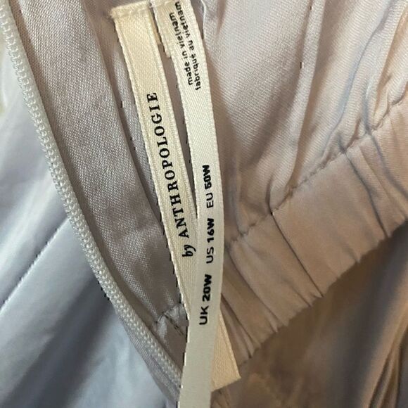 New! Anthropologie Lace-Trimmed Asymmetrical Midi Slip Dress 16 - Picture 12 of 13